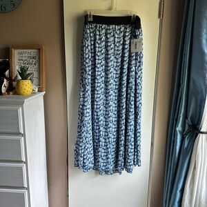 Blue Patterned Women's Skirt